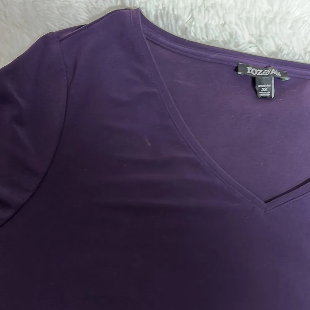 Roz & Ali purple Tunic Sz 2x - Image 4