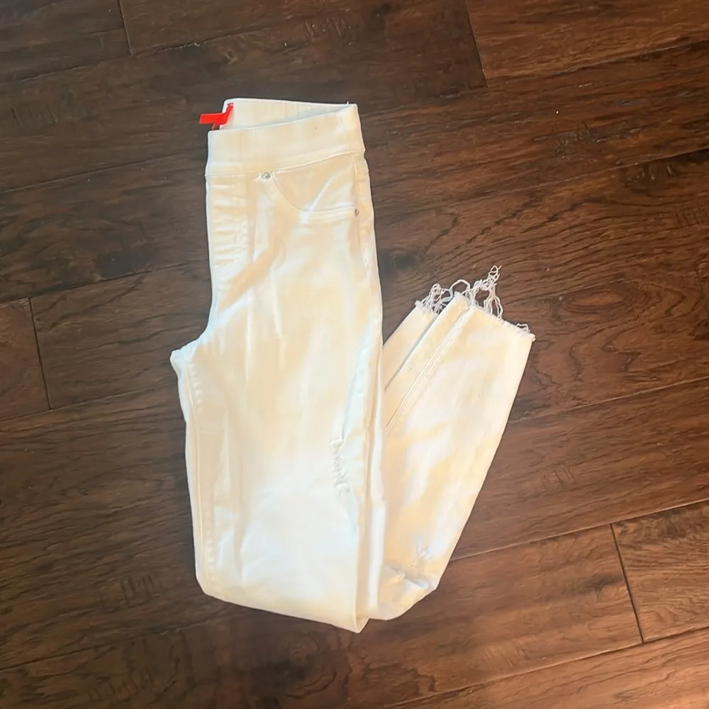 Spanx White Denim Skinny Jeans XS EUC - Image 5