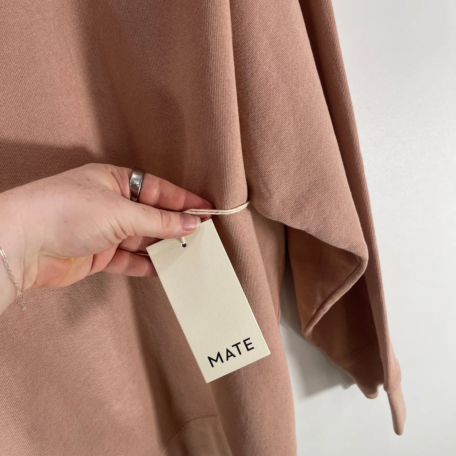 Mate The Label Size 3X Rose Pink Organic Terry Sweatshirt New With Tags - Image 5