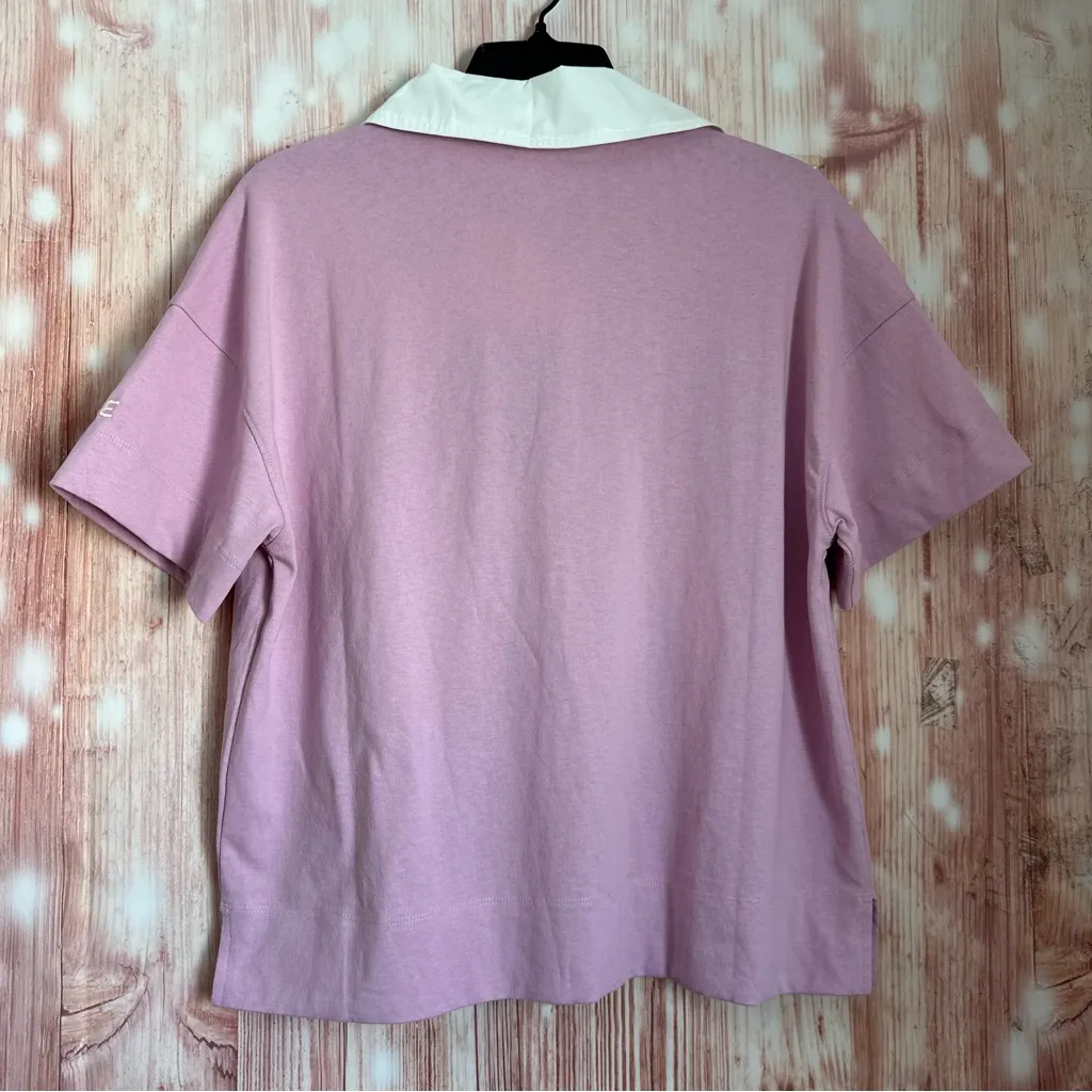Everlane The Retro Jersey Polo in Pale Mauve Orchid Size Small - Image 9