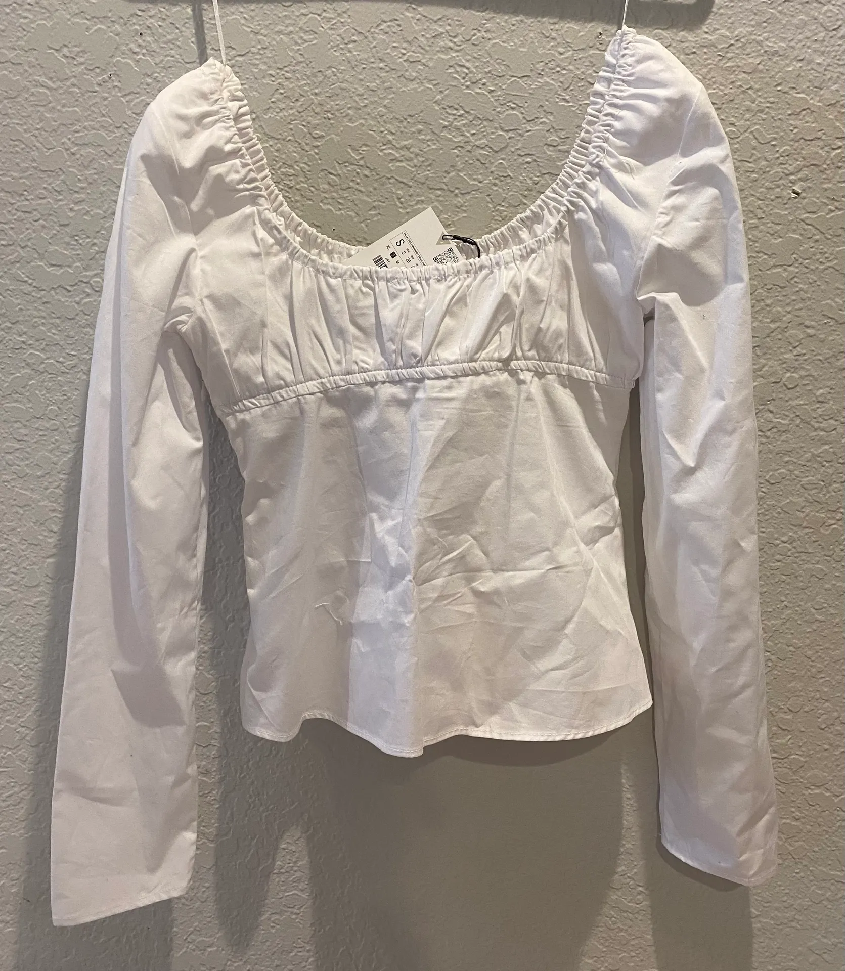 SQUARE NECK GABARDINE TOP - Image 4