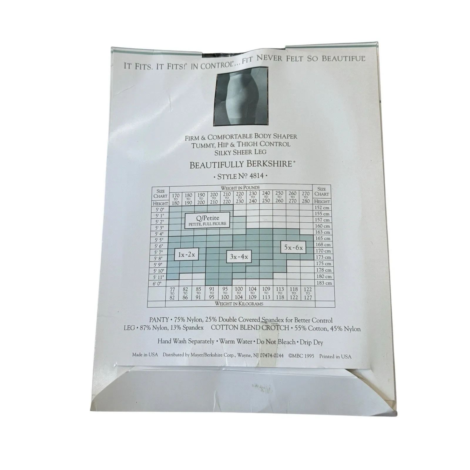 Berkshire Petite Queen Body Shaper Tummy Hip Thigh Control Off Black Silky READ - Image 3