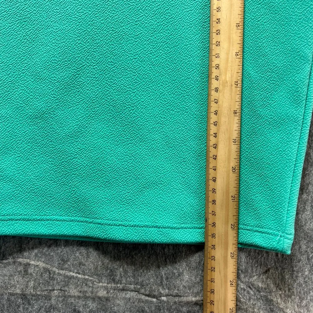 Vintage‎ Top 10 Mint Green Textured Pencil Skirt Professional Office Wear 90s - Image 3