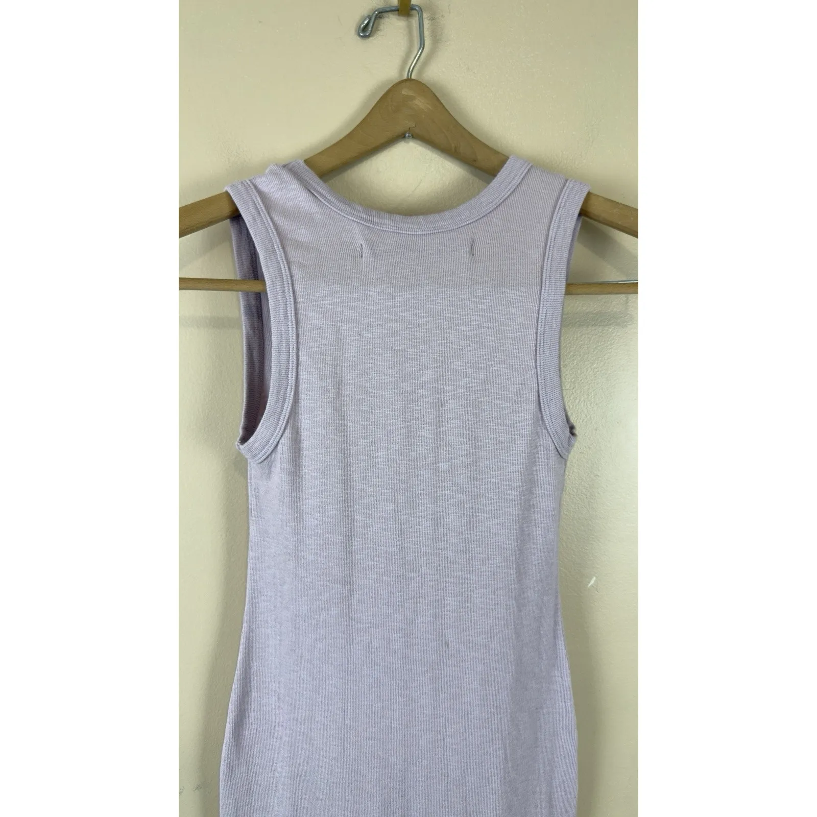 Enza Costa Women’s Ribbed Midi Dress Bodycon Size S Color Aster ,Lilac Purple - Image 5