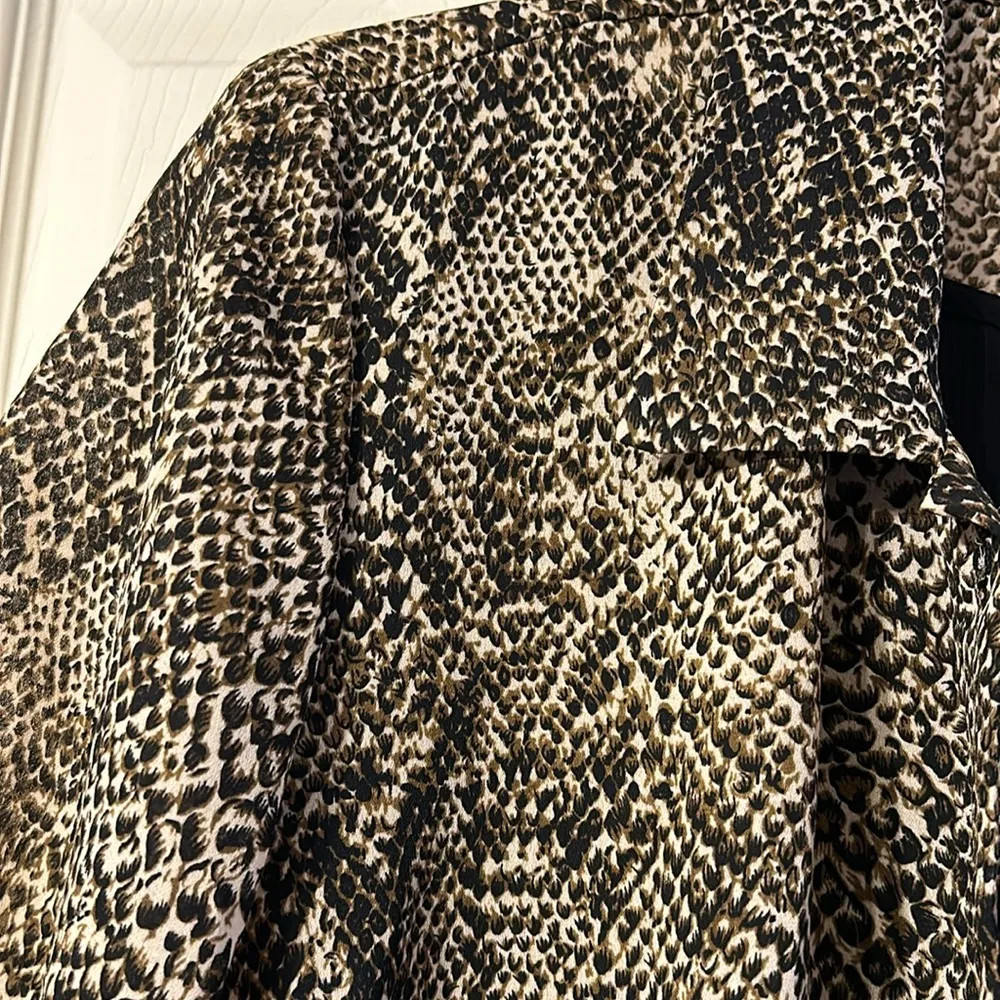 Vintage Early Morning Snake Skin Print 2 Piece Dress Suit 22 Black Size undefined - Image 3