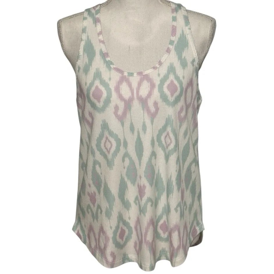 PJ Salvage Ikat Watercolor Print Loungewear Sleep Shorts NWT Blue Size L - Image 4