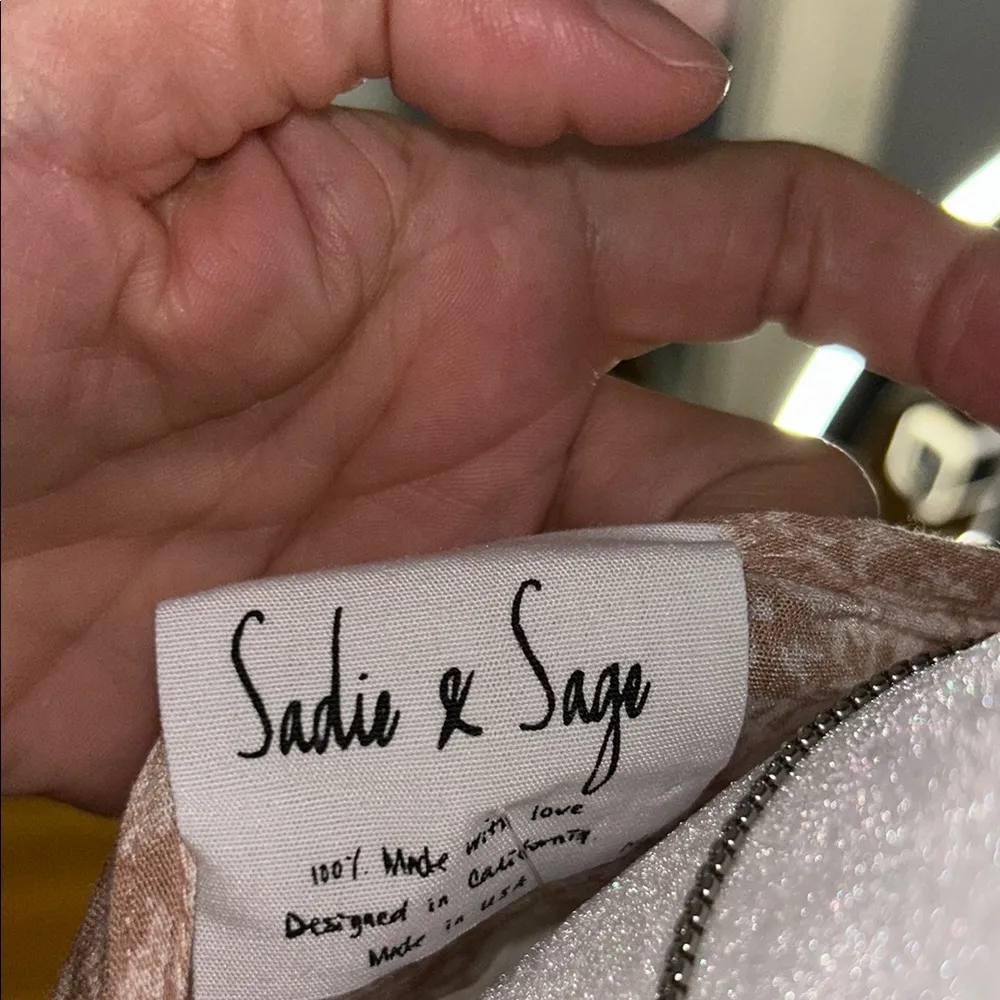 Sadie & Sage Pink Wrap Blouse Long Sleeve Fitted - Image 8