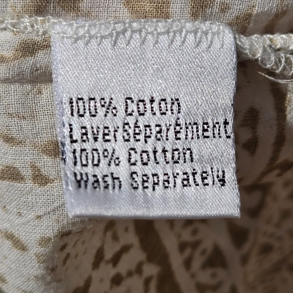 Joshi ivory cotton dress with Tan Paisley Print S - Image 8