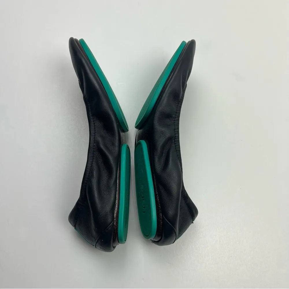 Tieks Garvieli Black Leather Ballet Flat Shoe Travel Foldable Women SZ 6 *FLAWED - Image 9