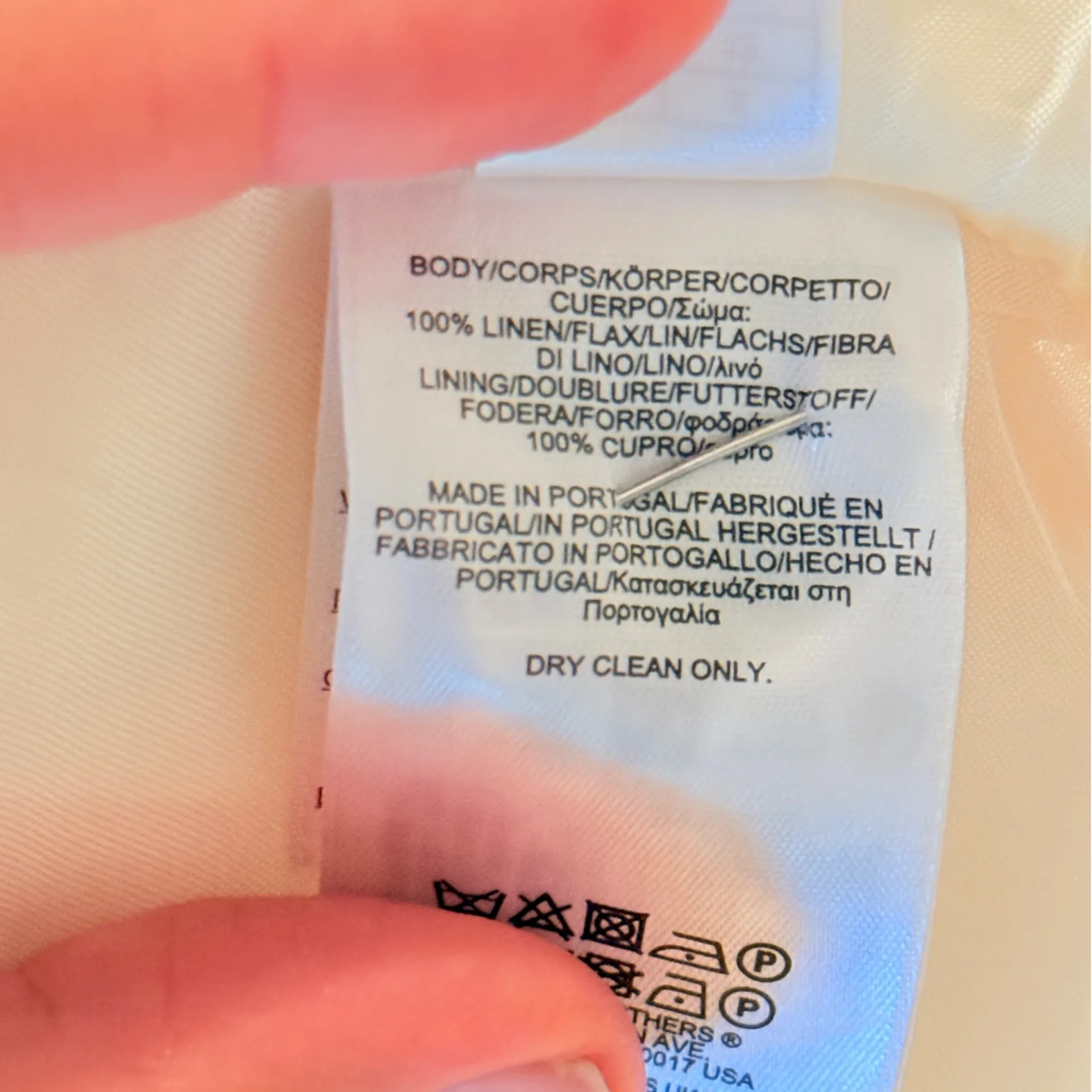 Brooks Brothers Linen Blazer – Peach Plaid, Size 6 - Image 12