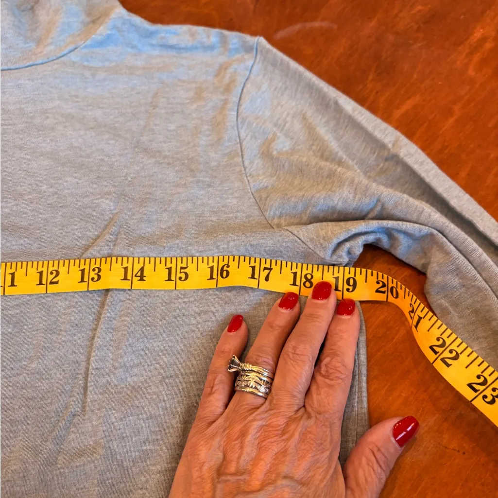 Orvis Heather Gray Blue Perfect turtle neck - Image 6