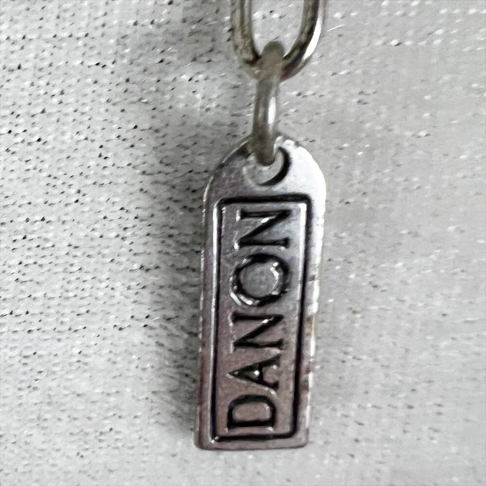 Danon Silver Tone Chain Necklace with Dangle Charms and Beads Pendant - Image 4
