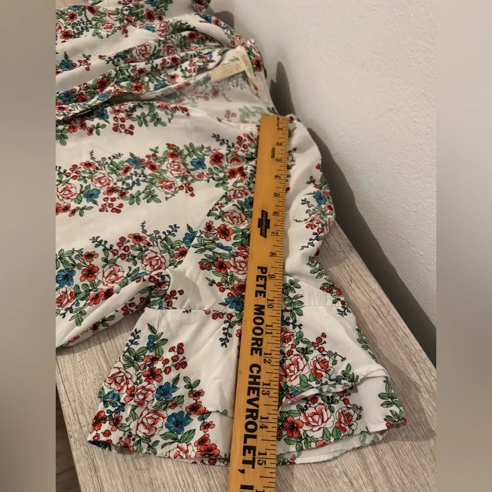 Matilda Jane Our Atlas Top Floral Button Up Boho Cottage Hi Low Hem Size Large - Image 7