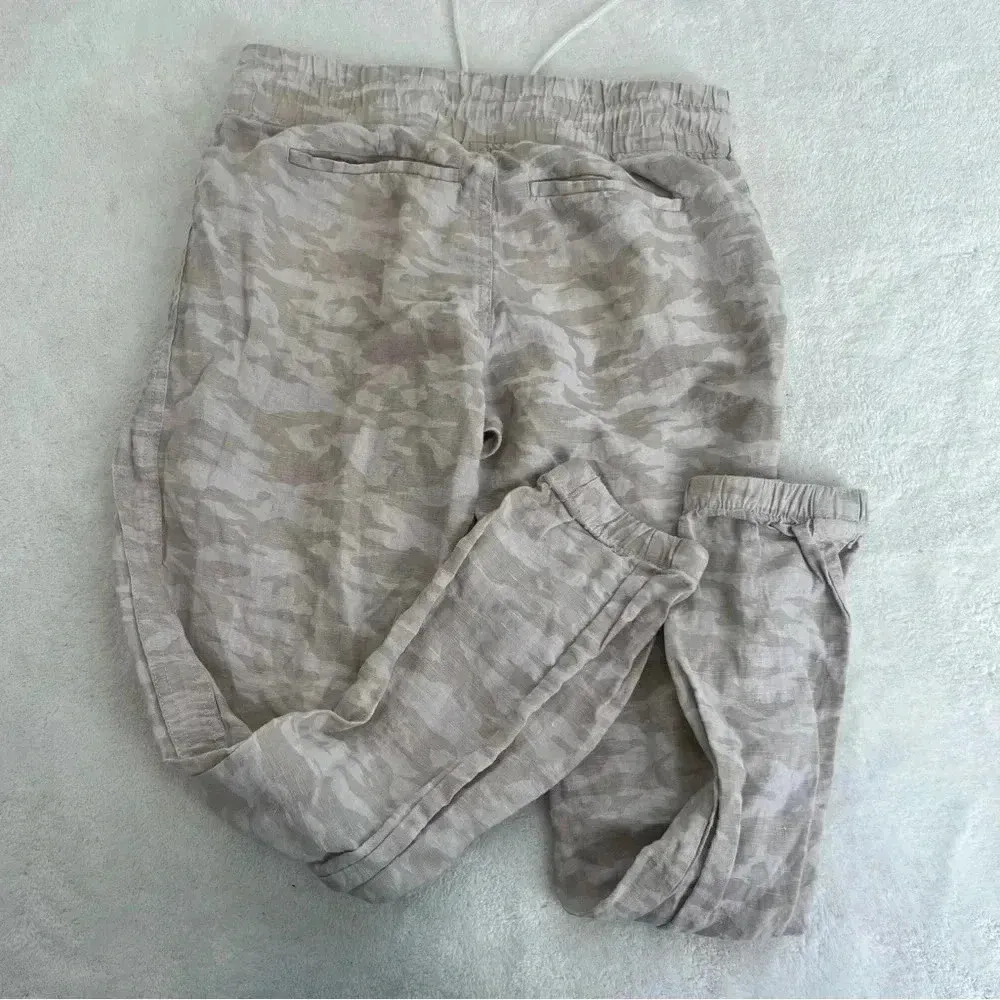 Athleta Tan Camo Print High Rise Cabo Tide Linen Jogger Pants - Image 7