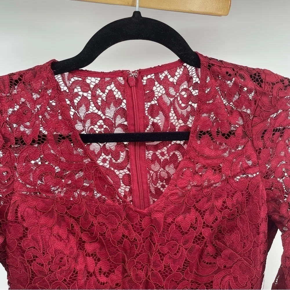 White House black market‎ Bell-Sleeve Lace Shift Dress Z160 - Image 13