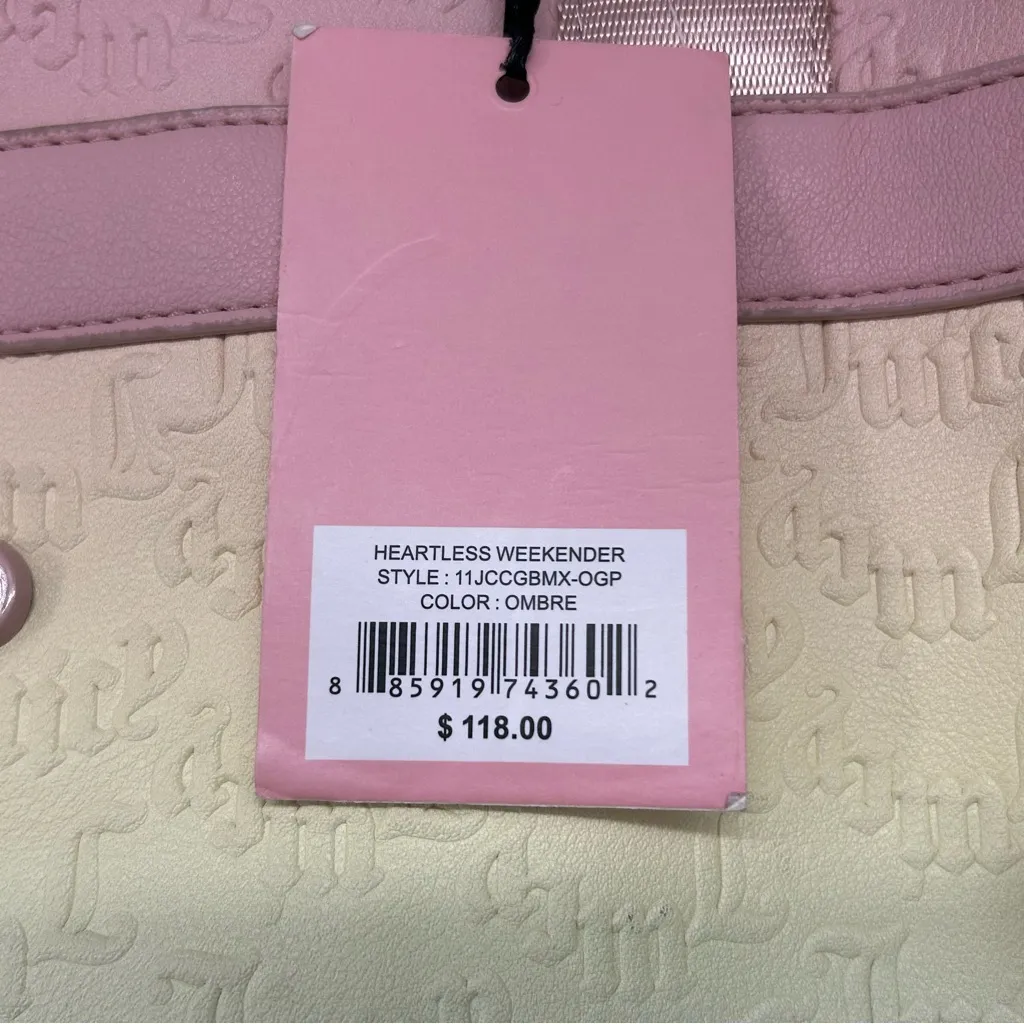 Juicy Couture Pastel Ombré Logo Duffel Bag Weekender Pink Yellow Mint Y2K - Image 3