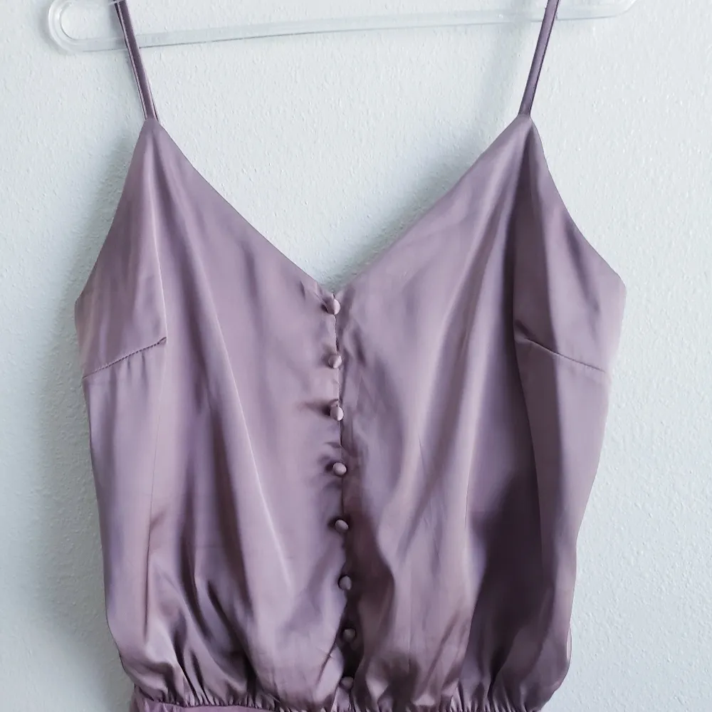 Lulus Mock Button Down Bodysuit Tank Top - Image 2