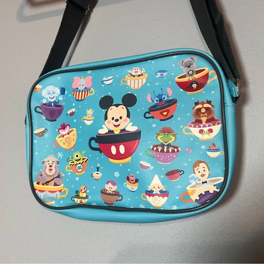 Disney World Parks 50th Anniversary Crossbody Bag Magic Kingdom Cuties Blue - Image 5