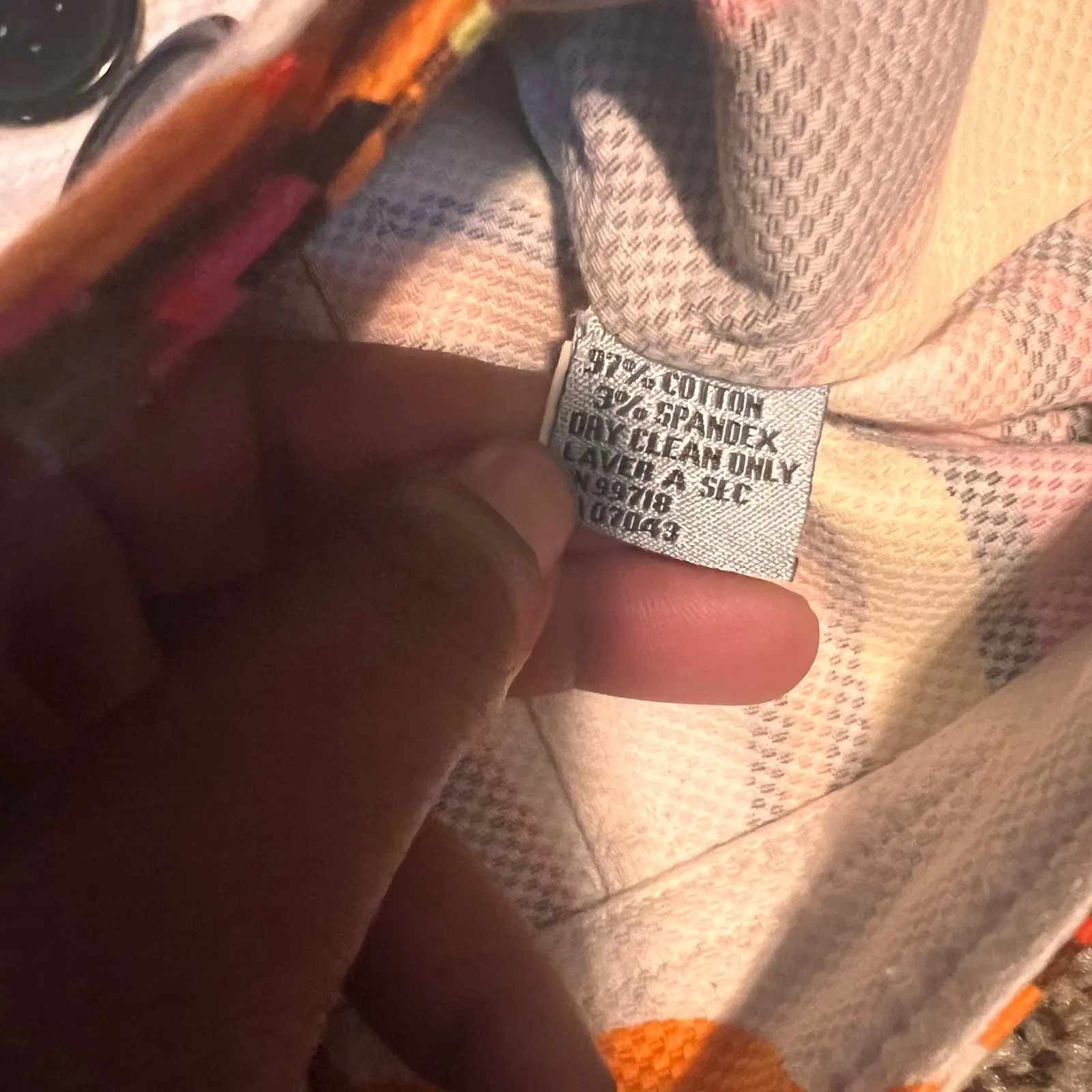 ITW by Claude Brown Puzzlement Jacket Size 4 Abstract Print Button Up Colorful Yellow - Image 3