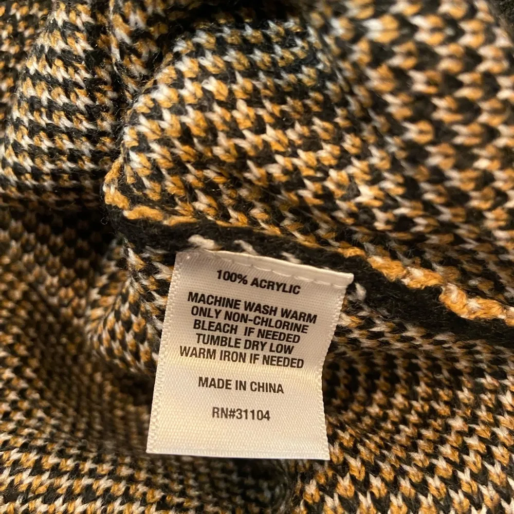 NWT New Directions Size XL Black Leopard Print Mock Neck Tunic Sweater Oversized - Image 12