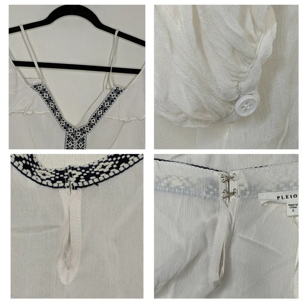 Cold Shoulder Blouse - Size L - NWT - Image 3