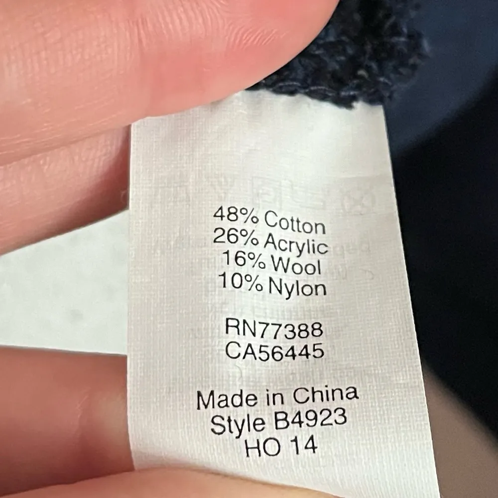 J. Crew • Navy Cowl Neck Knit Pullover Sweater - Image 3