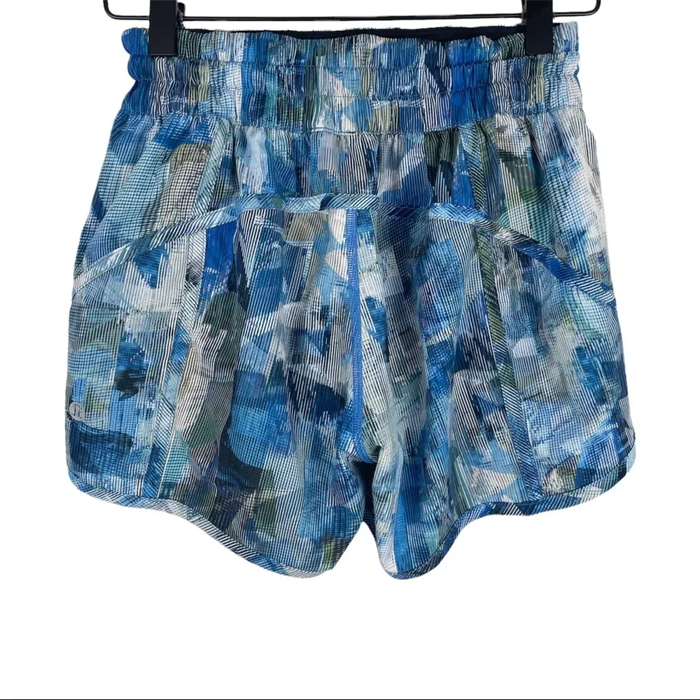Lululemon Tracker Short Sz 4 Blue Sun Dazed Print Athletic 4” Inseam - Image 7