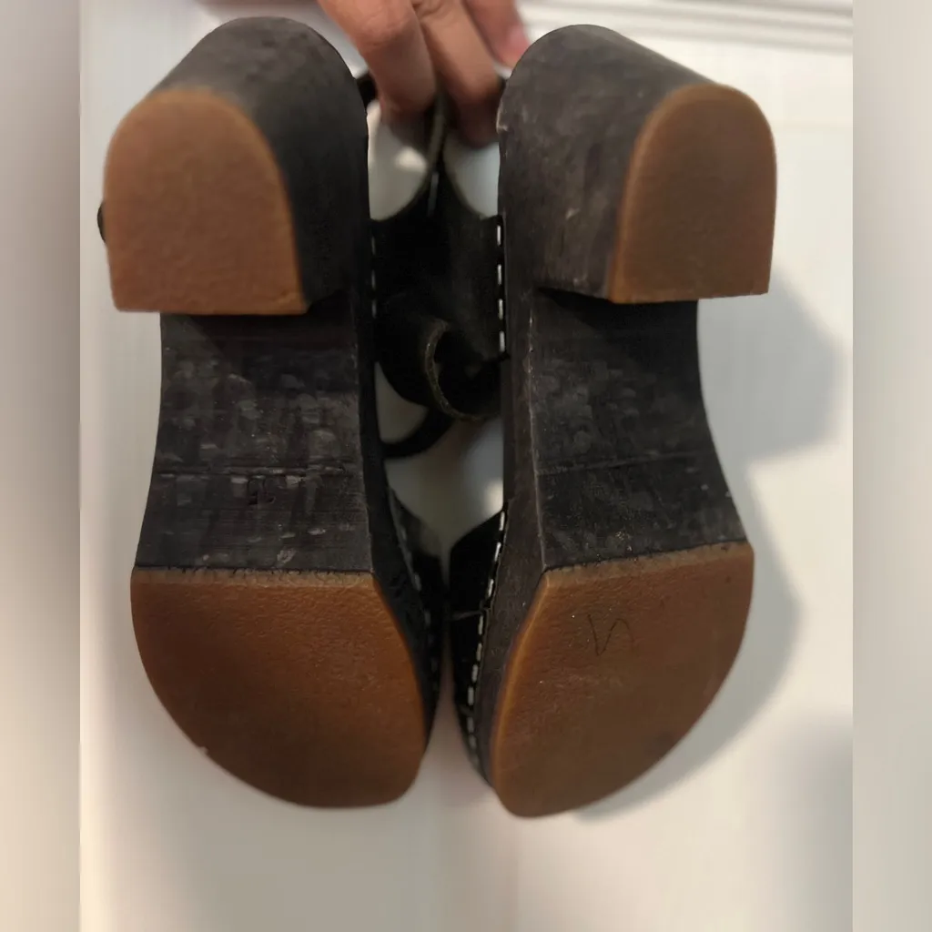 Hasbeens Swedish Clogs Toffel Nailed in Sweden Black Wood 35 Retro Y2K Vintage Size undefined - Image 2