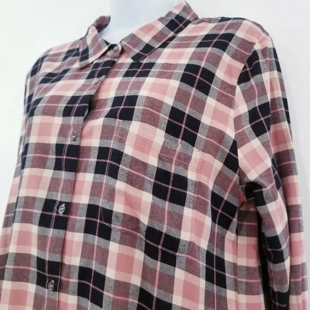 SOFT Joie Plaid Button Down Shirt Black Size M - Image 2