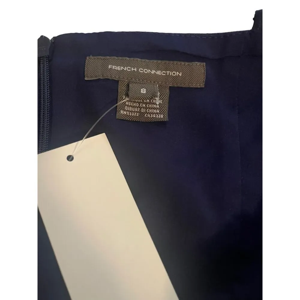 French Connection Blue Floral Sleeveless Sheath Minidress Size 8 NWT - Image 5