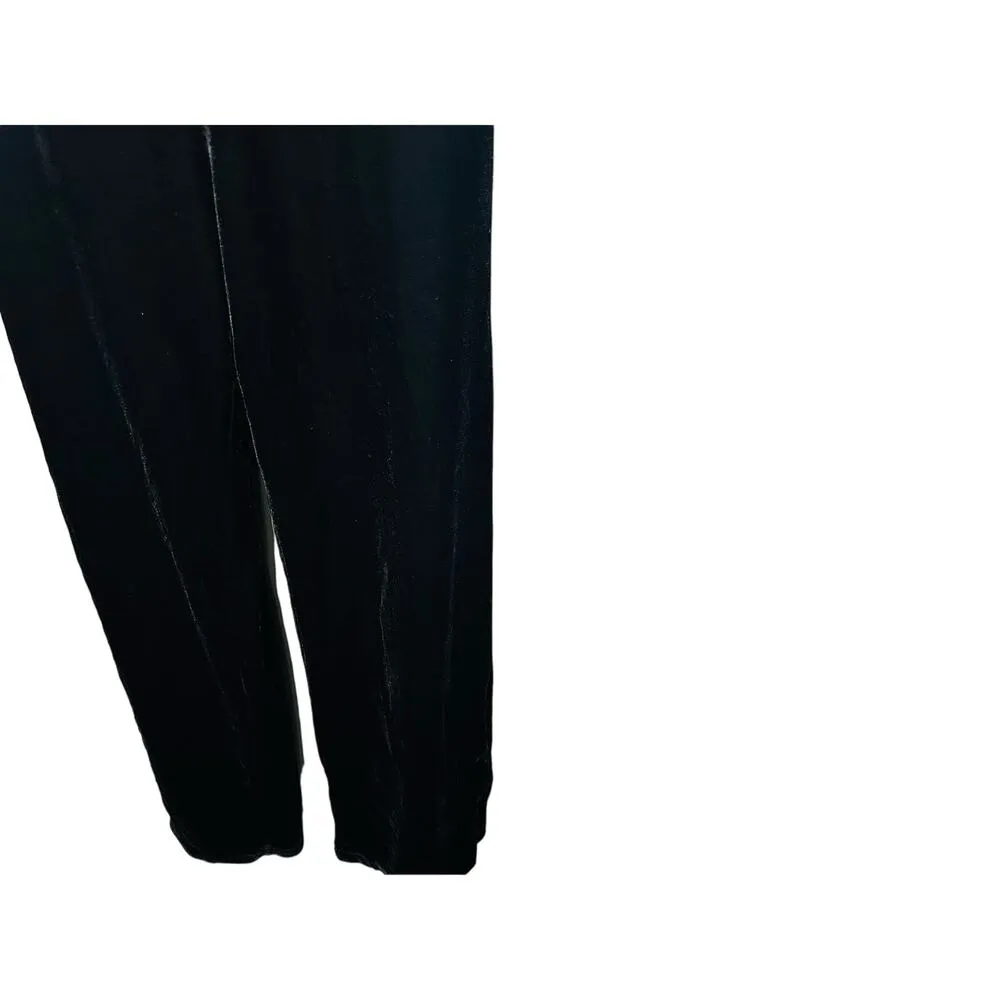 MISA Xander Black Satin Halter Sleeveless Wide Leg One Piece Jumpsuit Size XL - Image 14