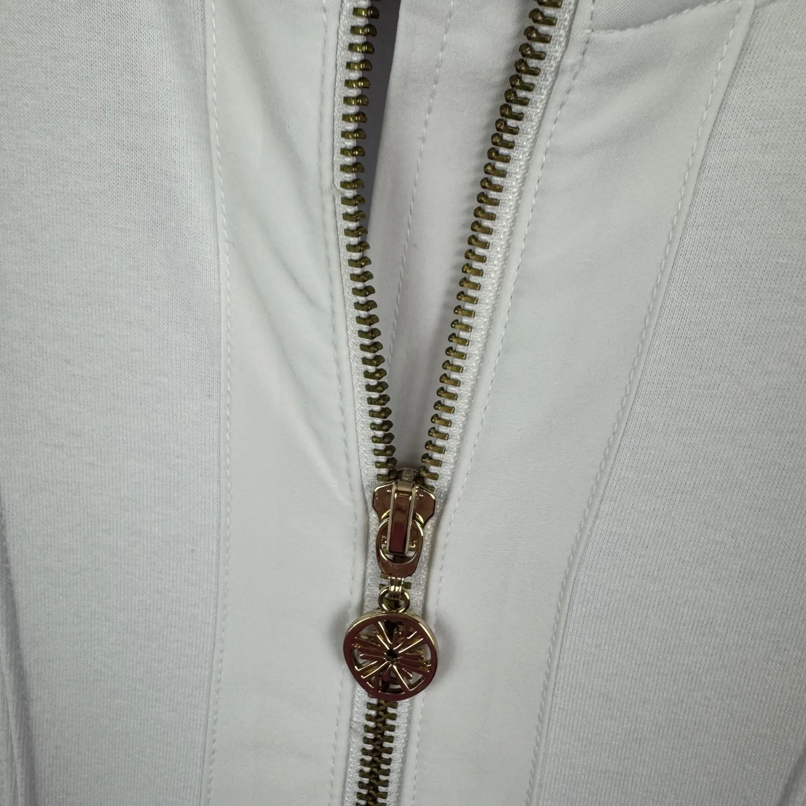 Lilly Pulitzer Luxletic Al Fresco Zip Up‎ Jacket XXS White Athletic Yoga Tennis - Image 3