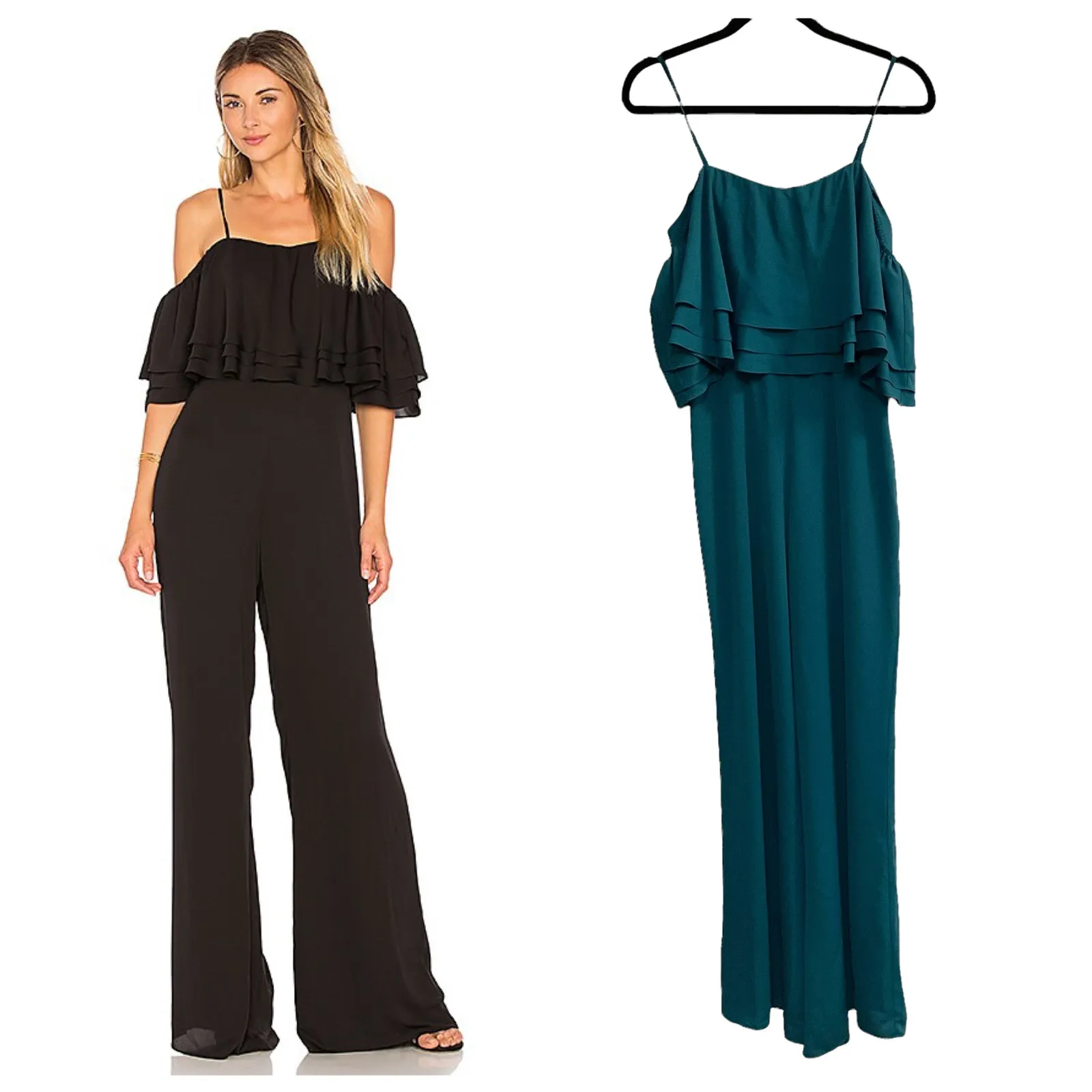 Amanda Uprichard Teal Ruffle Jumpsuit - Image 2
