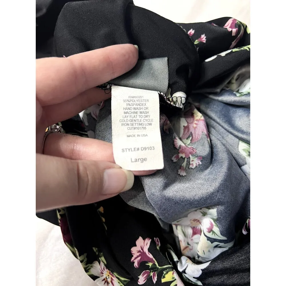 Vintage Dots Bubble Dress Women's Sz Large Y2K 2000s Hilary Duff Vanessa Hudgen Black - Image 5