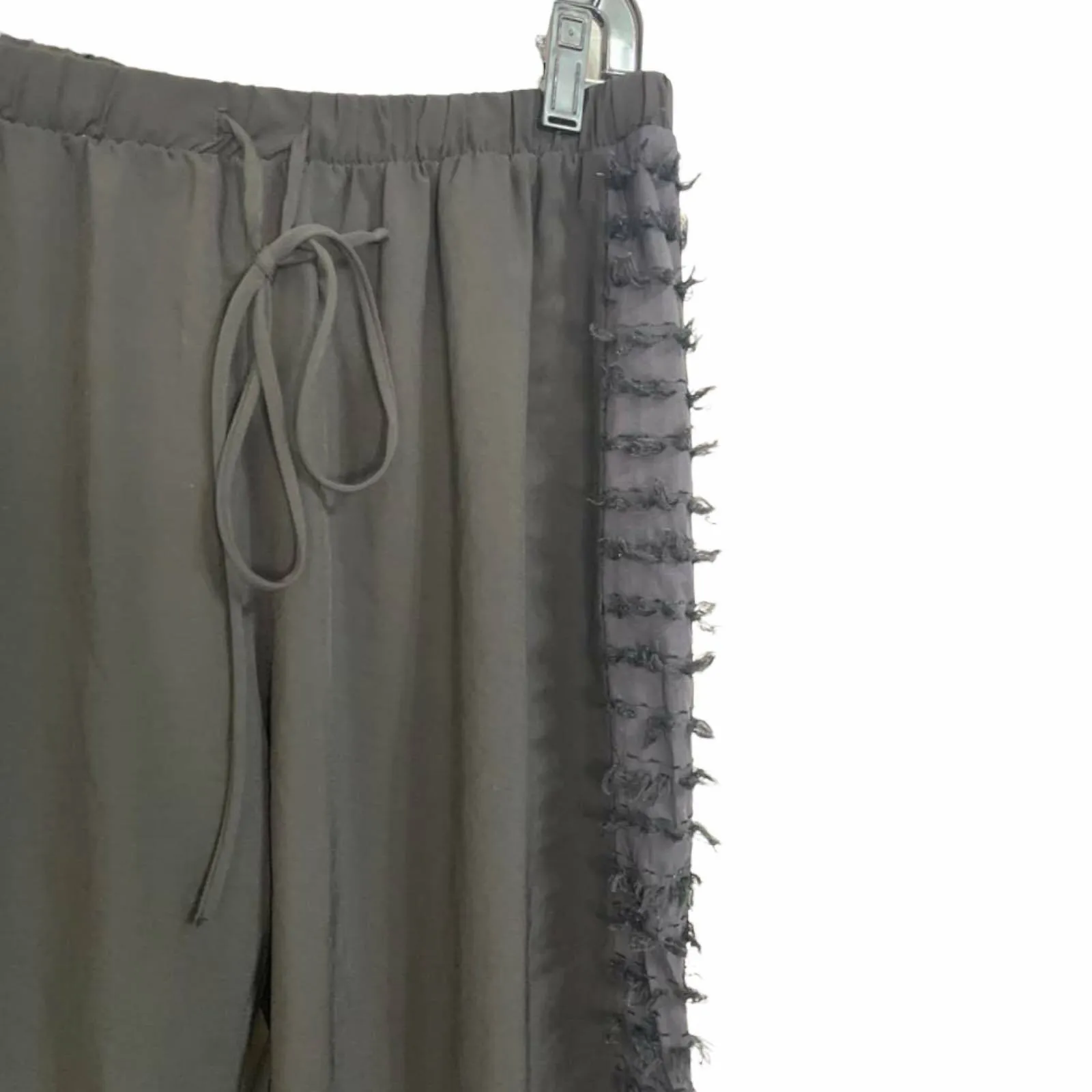 Lanston Sport Black Fringe Joggers Size‎ Small - Image 3