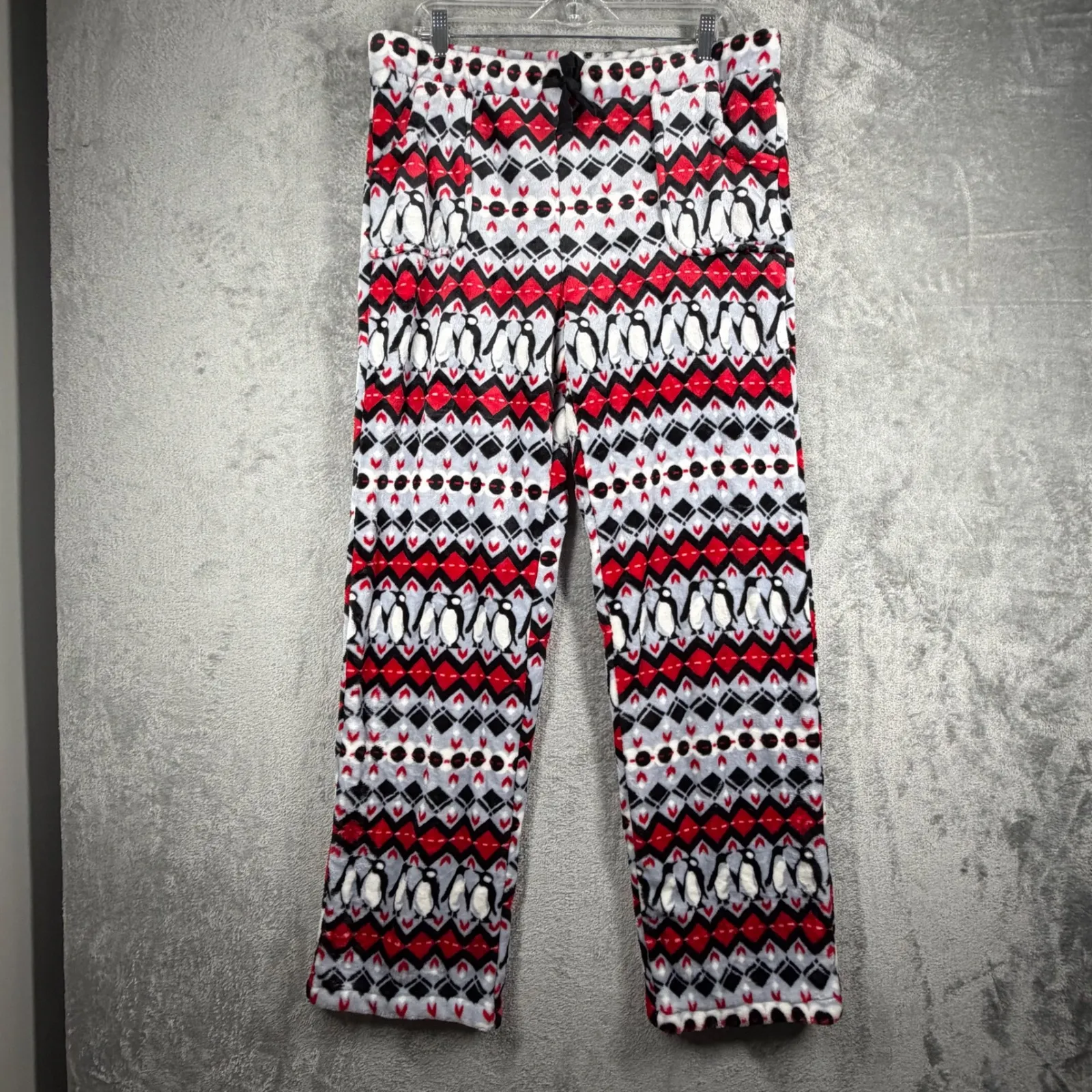 Vera Bradley Playful Penguins Fair Isle 2 Piece Pajama Set Large Hoodie Leggings - Image 9