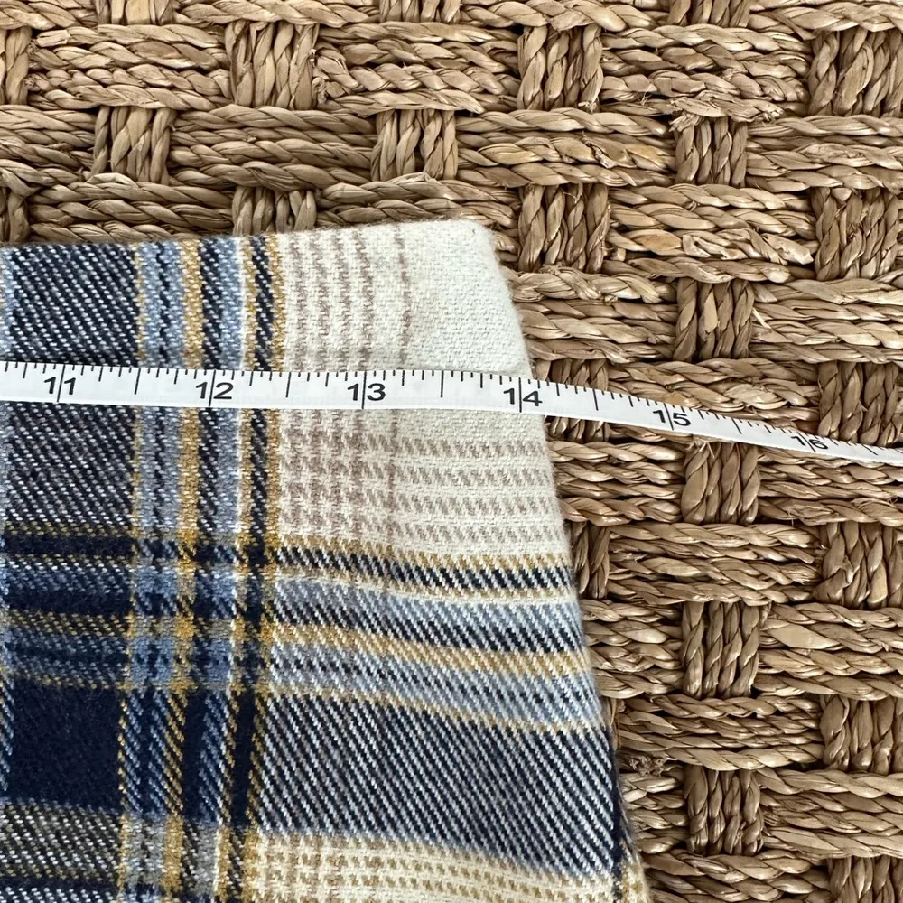 Blue Rain By Francesca's Women's Mini Skirt Plaid Blue Tan Cream Multi small - Image 6