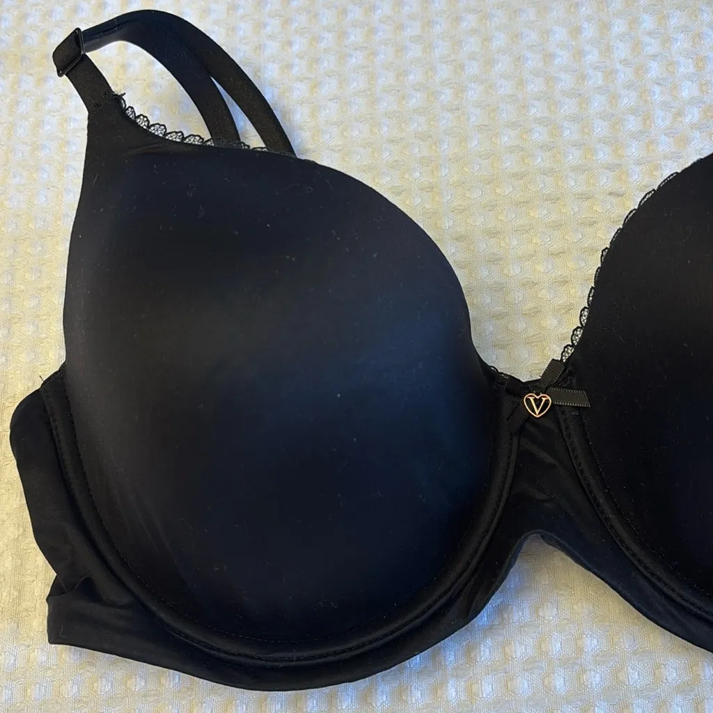 NEW! $50 VICTORIA’S SECRET 36DD(E) Lightly Lined Demi Bra BLACK Padded Underwire - Image 6