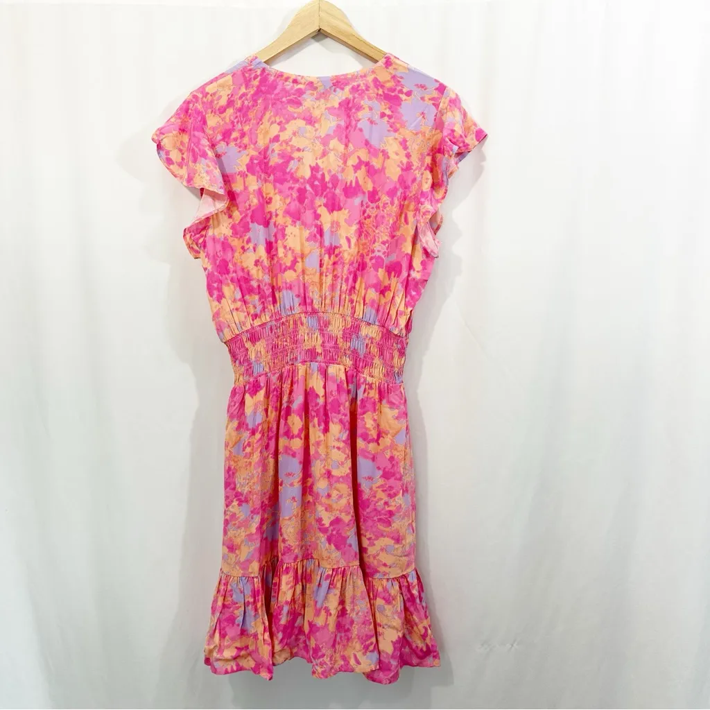 Rails Tara Short Sleeve Ruffle Smocked Waist Dress in Passion Flower - Image 8