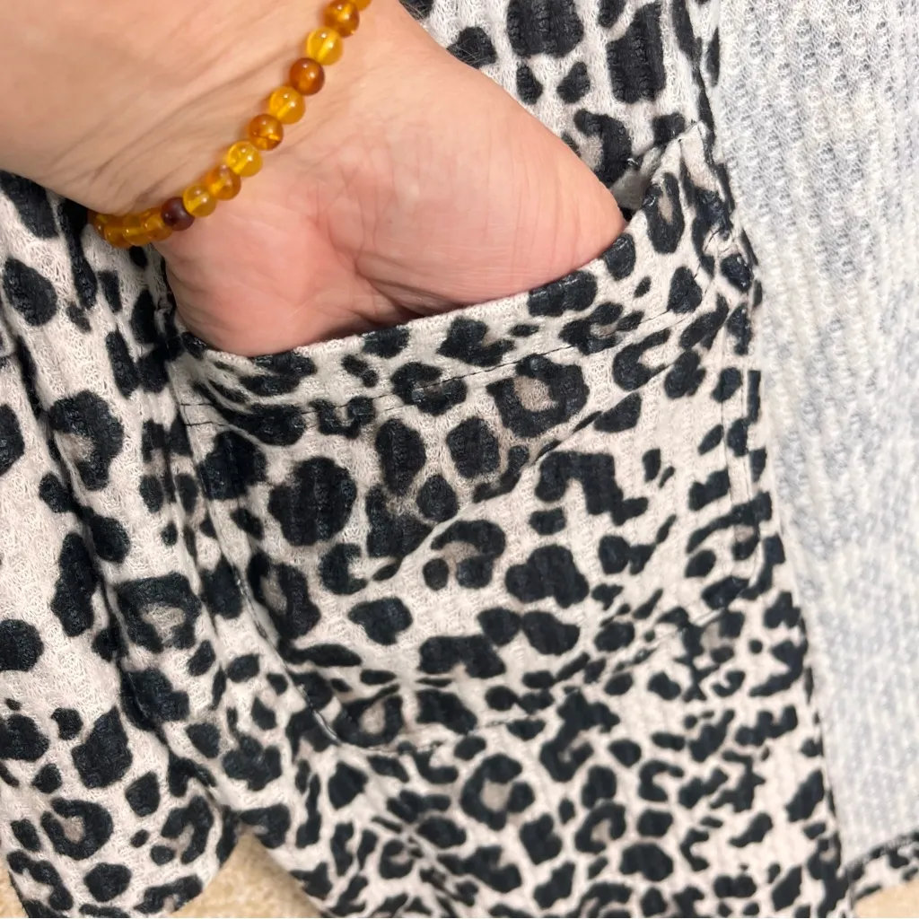 NWT 3X cardigan French Laundry leopard print open front cardigan pockets animal - Image 7