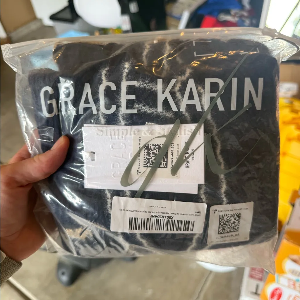 GRACE KARIN Women's Cropped Cardigan Sweaters Long Sleeve Elegant Pearl small - Image 6