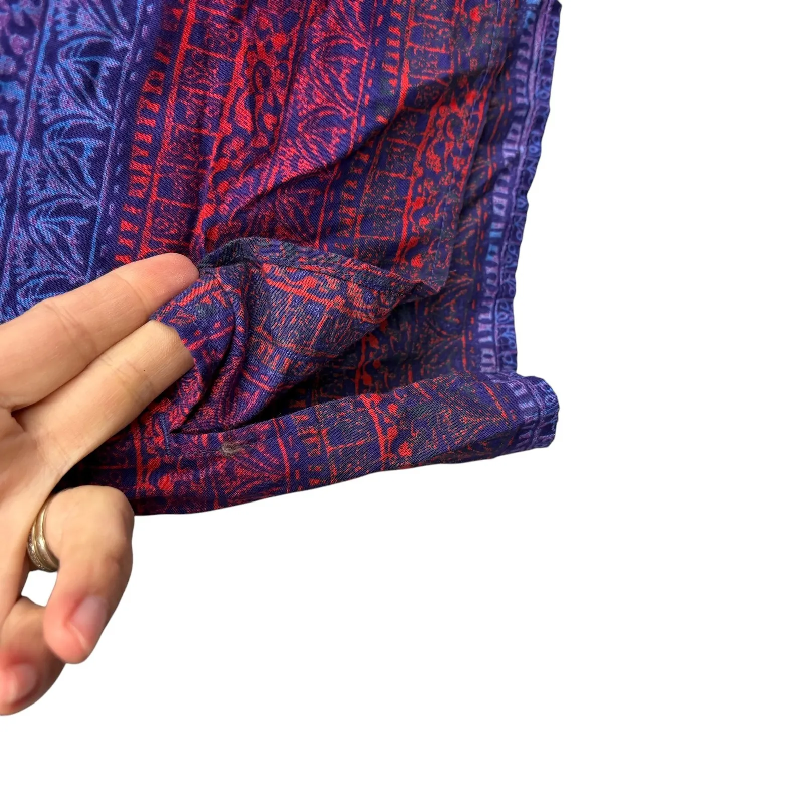 Patagonia Women's Sleeveless Top Colorful Print V Neck Cotton Blouse Shirt 10‎ - Image 5