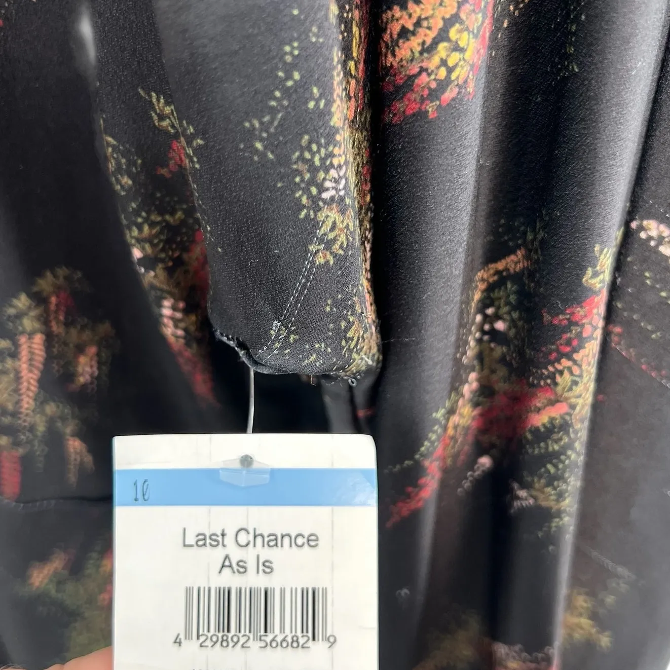 Vince Wisteria Wrap‎ Dress Midi Satin Long Sleeve Black Size XL *Damaged - Image 11