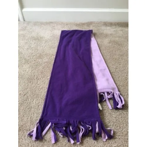 Women's Fleece Scarf Lavender Purple Reversible - Image 5