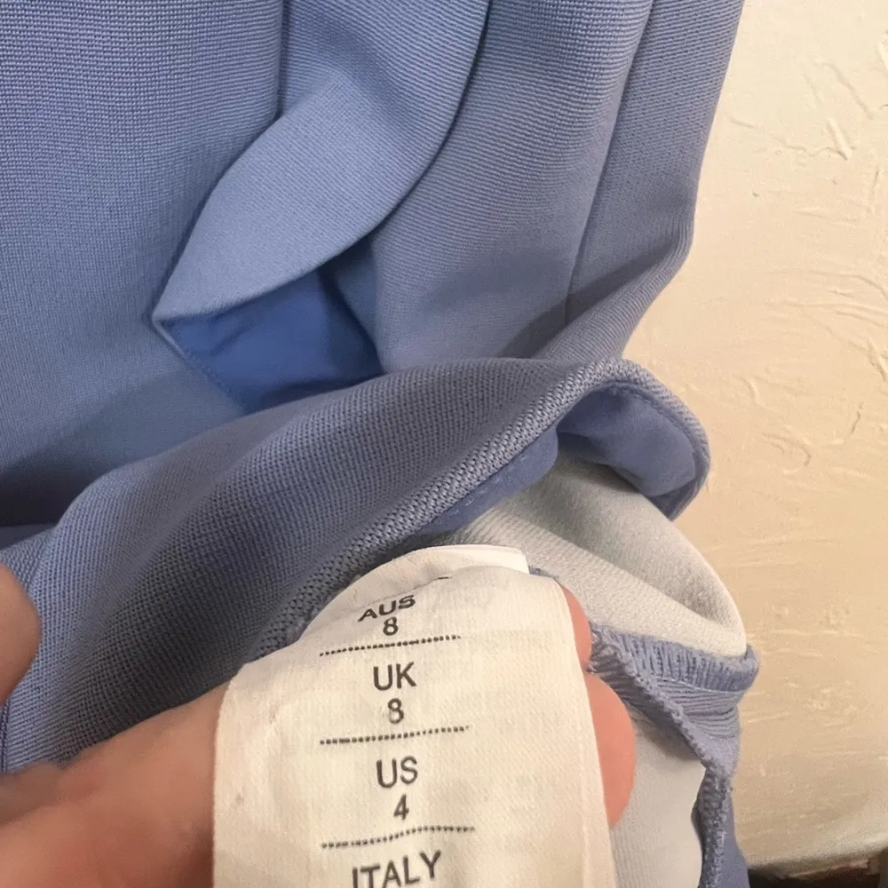 Nicholas Bandage Frill Wrap dress blue size 4 - Image 7