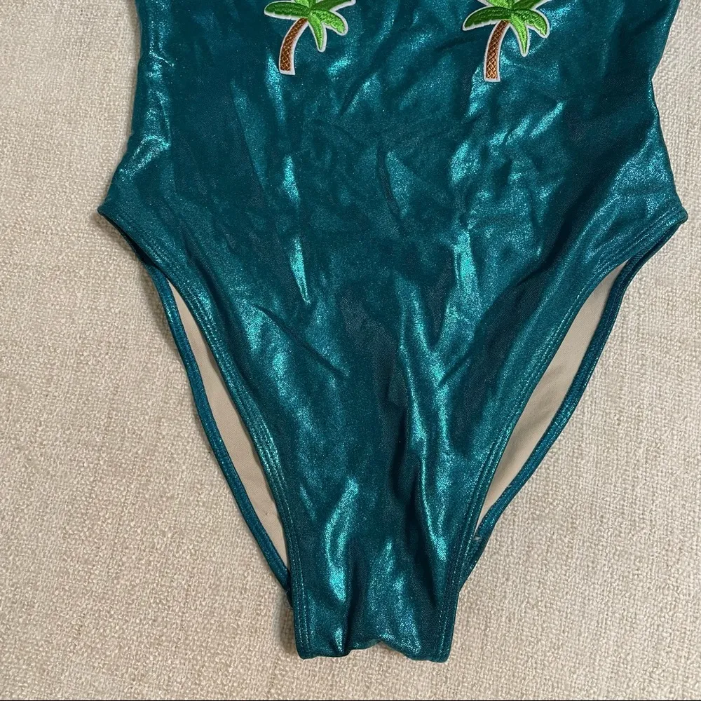 Private Label One Piece Swimsuit Green Size M - Image 7