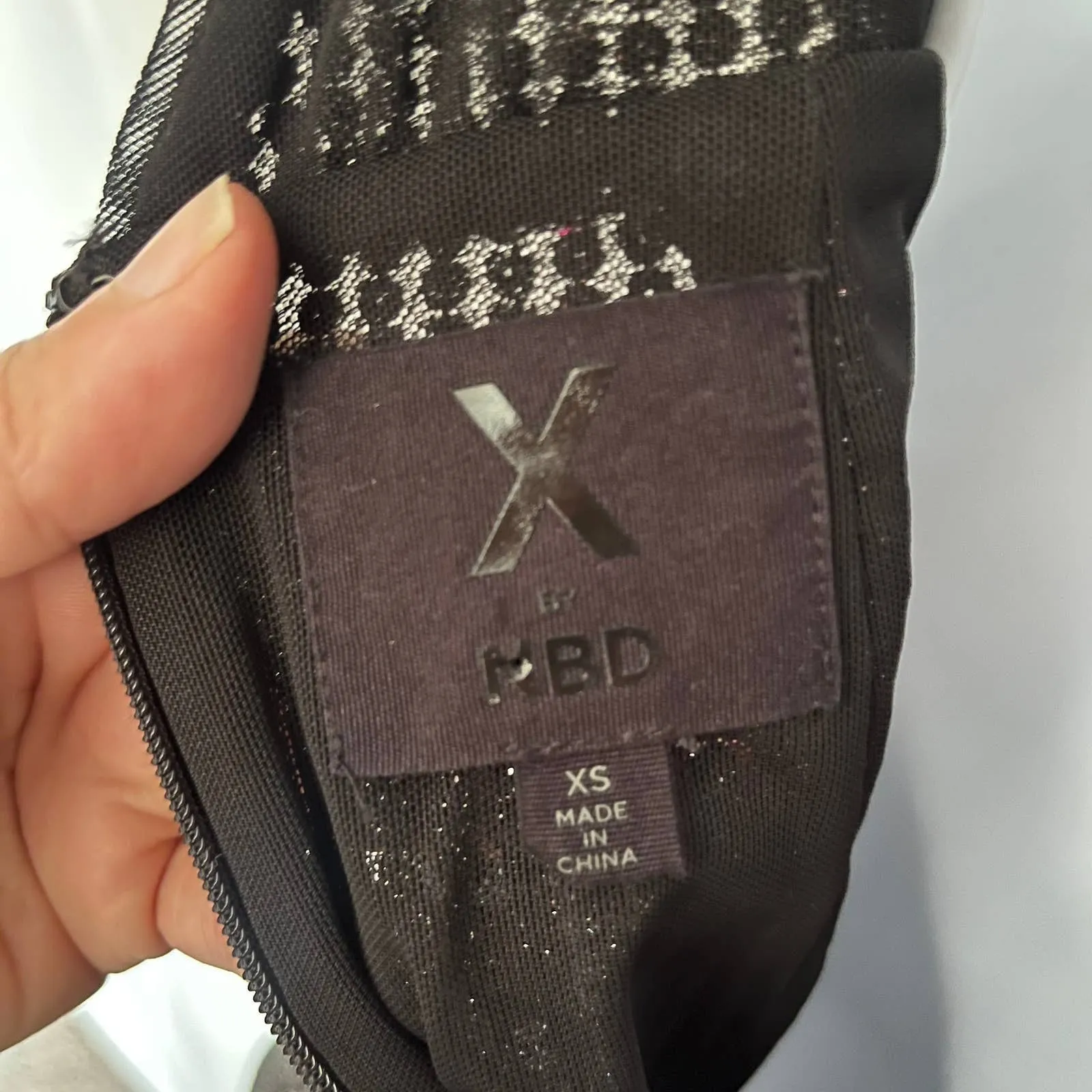 X By NBD Sequin Mini Cocktail Dress XS Ruffle Y2K LBD Whimsigoth Vampy Clubwear - Image 10