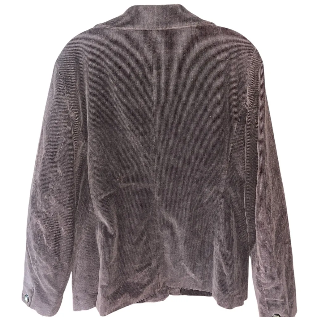 L.L. Bean corduroy blazer size 12 chocolate brown - Image 3