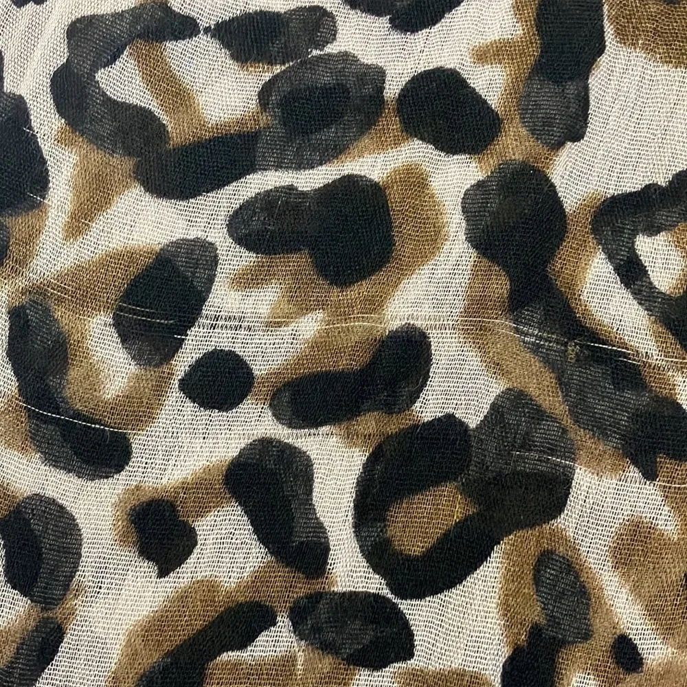 Tasha Leopard Print Red and brown scarf - Image 6