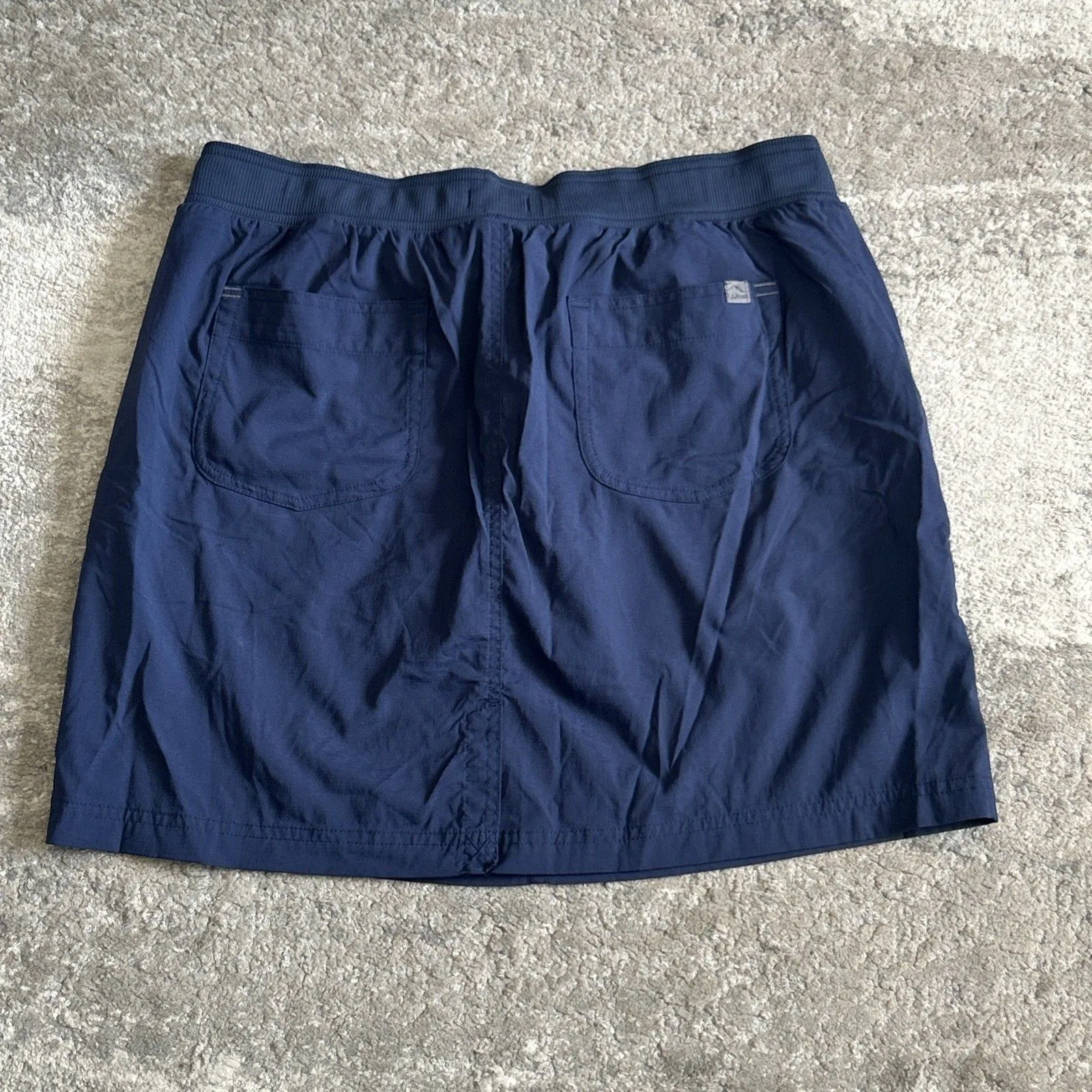 LL Bean Vista Camp Skort Women Large Lined Skirt Stretch Navy Hiking Pockets Blue - Image 5